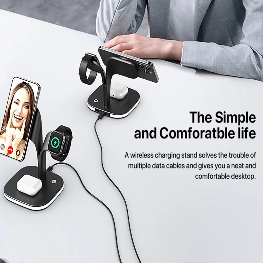 4 in 1 Wireless Charging Station with Night Light