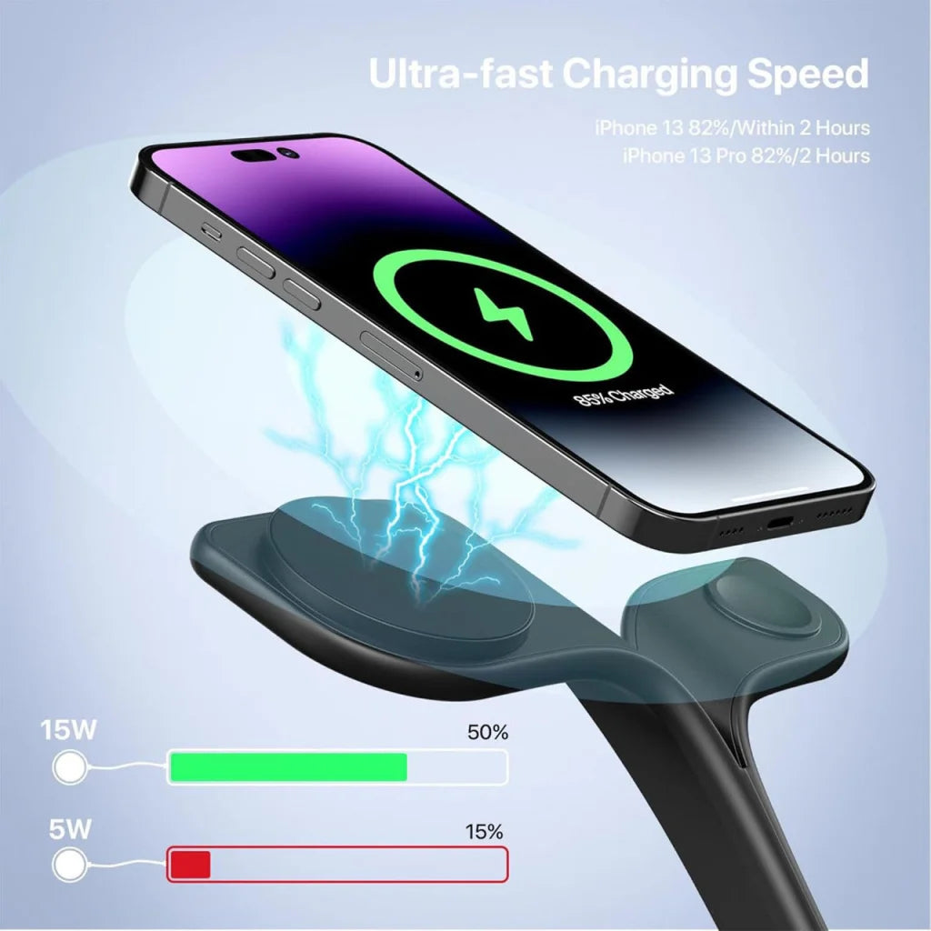 4 in 1 Wireless Charging Station with Night Light