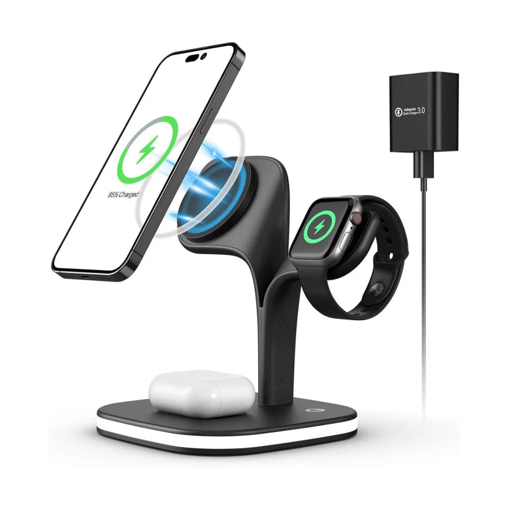 4 in 1 Wireless Charging Station with Night Light