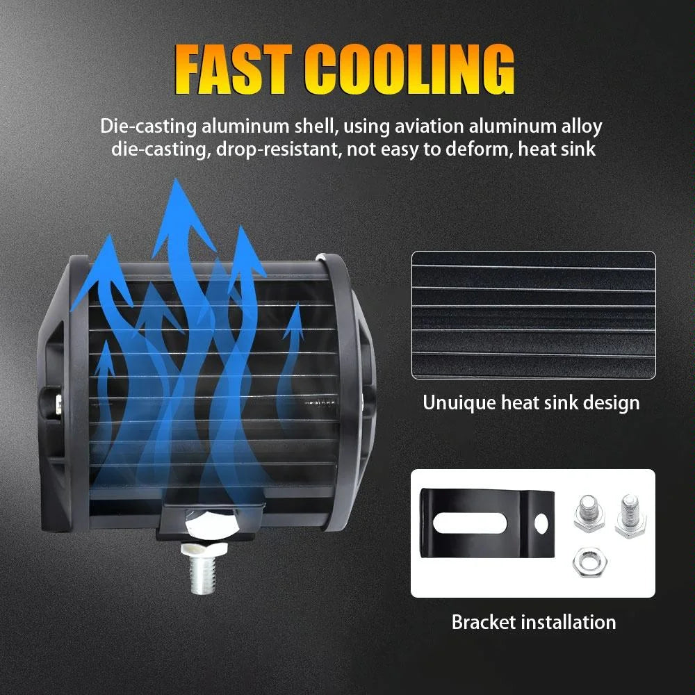 4 Inch 13W 3 Row Car Led Strip Light Working Refit