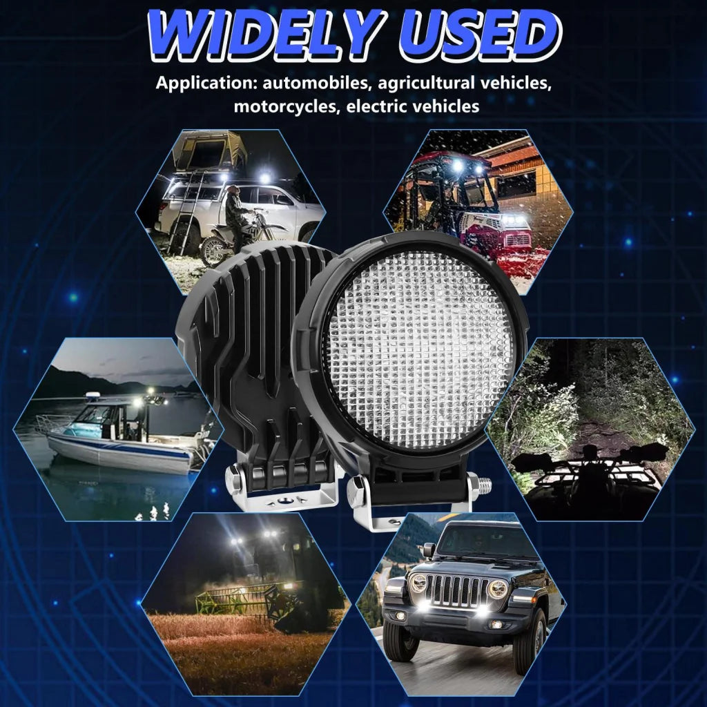 4 Inch Flood - Surface Mixed Luminous Anti - Glare Lens