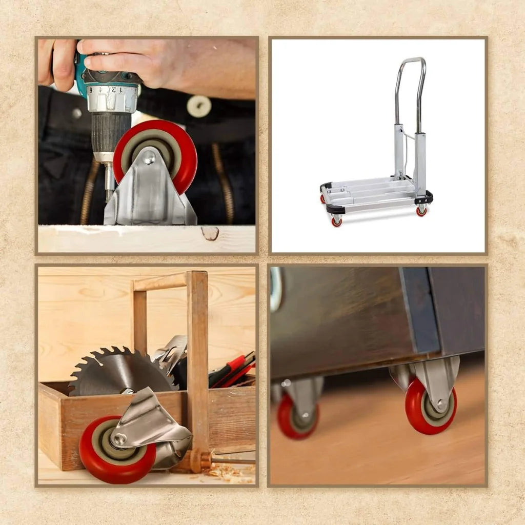 4 inch Heavy Duty Fixed Caster Casters Wheels Castor