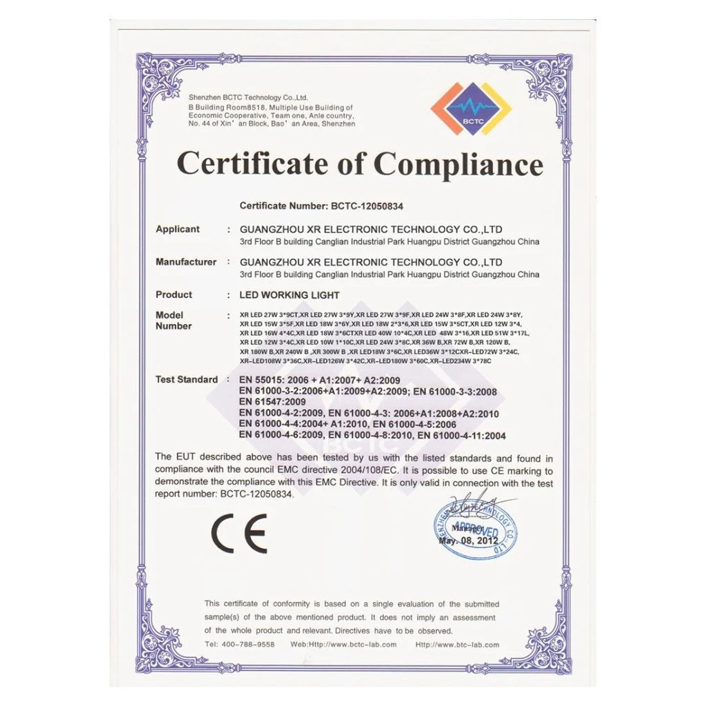 4 Inch Three Rows Ip67 Waterproof 9W Condenser 6000K 5500Lm