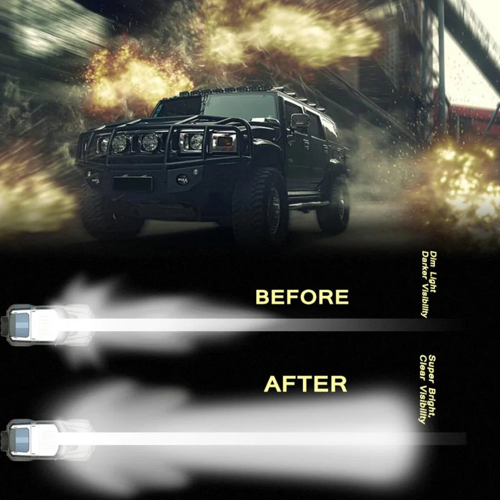 4 Inch Three Rows Ip67 Waterproof 9W Condenser 6000K 5500Lm