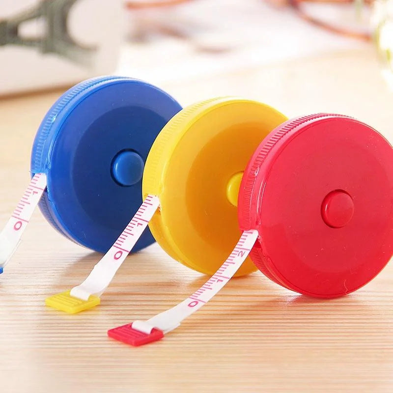 4-pack Mini Retractable Tape Measure - 1.5m Plastic Cute