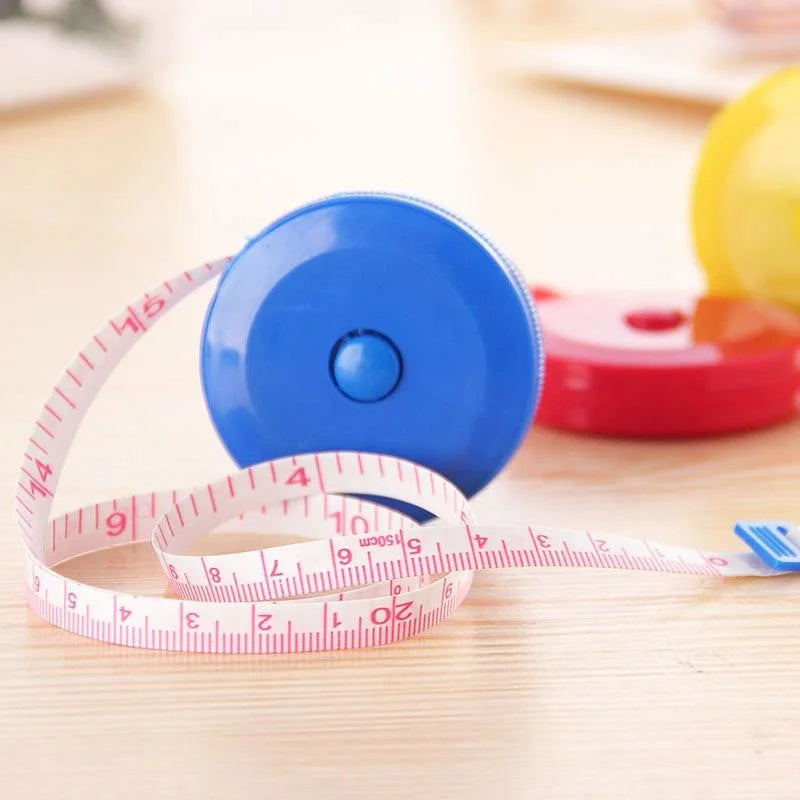 4-pack Mini Retractable Tape Measure - 1.5m Plastic Cute