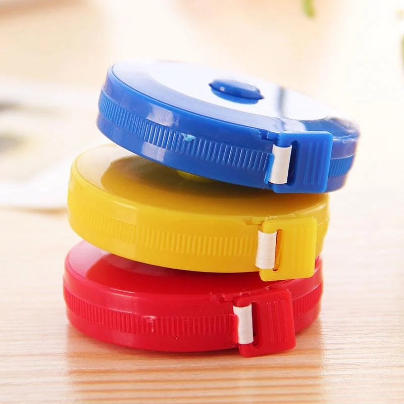 4-pack Mini Retractable Tape Measure - 1.5m Plastic Cute