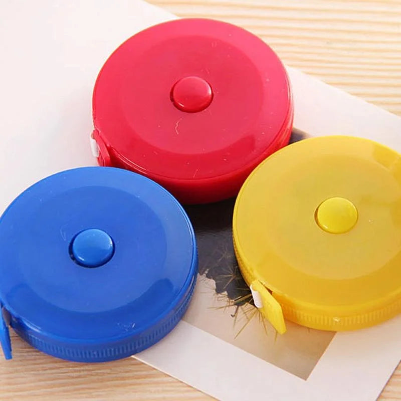 4-pack Mini Retractable Tape Measure - 1.5m Plastic Cute