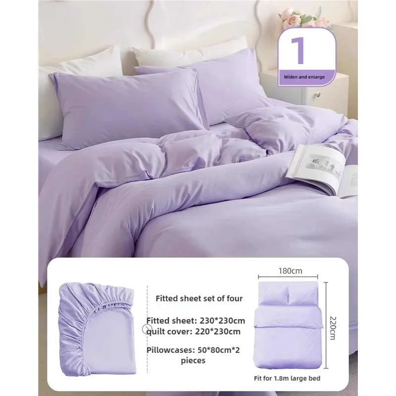 4 Packaging Purple Disposable Travel Bedding Set