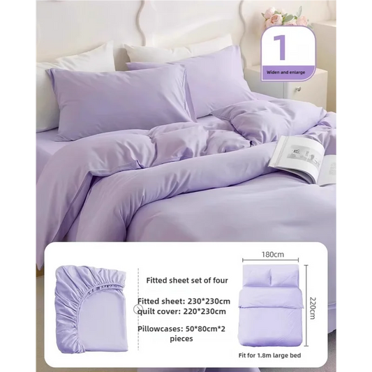 4 Packaging Purple Disposable Travel Bedding Set