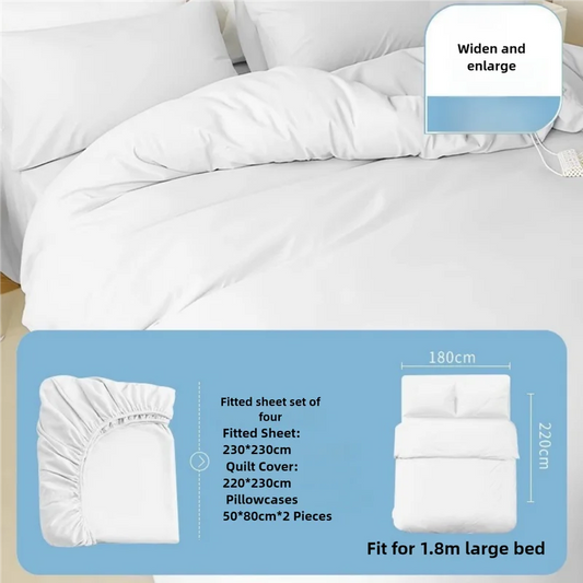 4 Packaging White Disposable Travel Bedding Set