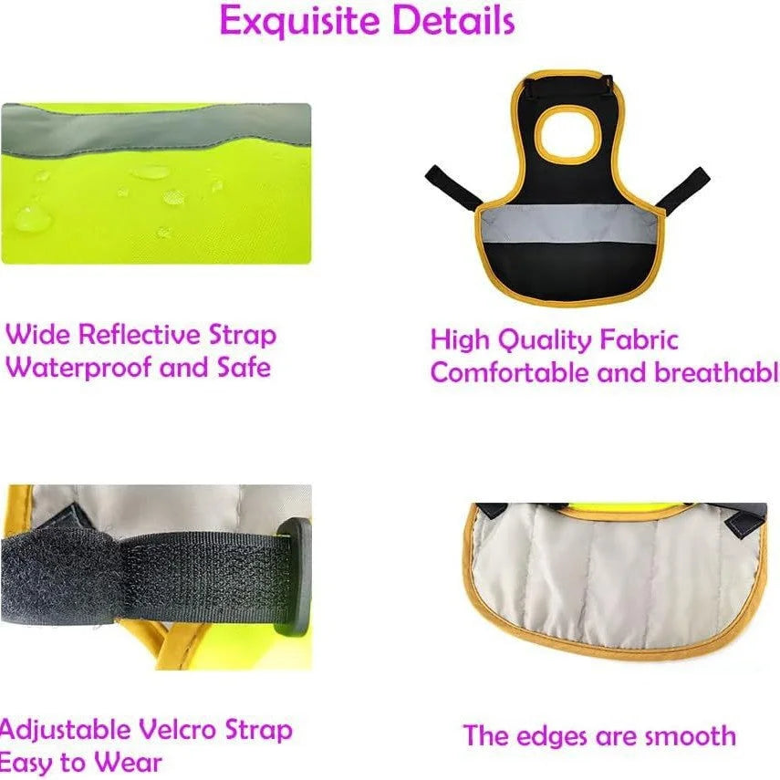 4 Pcs Black High Visibility Chicken & Duck Safety Vest