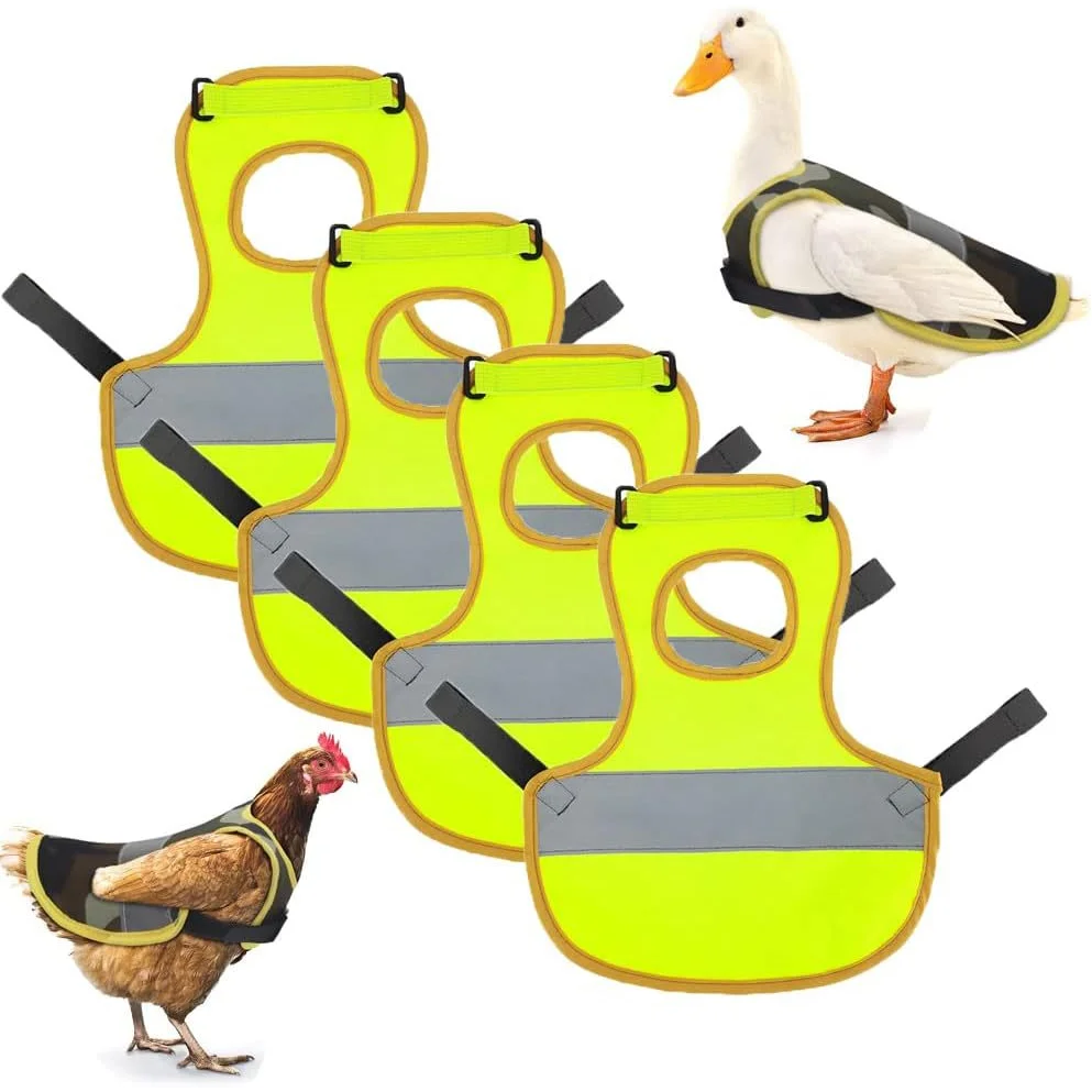 4 Pcs Fluorescent Green High Visibility Chicken & Duck