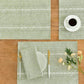 4 Pcs Green Woven Placemats - Heat Resistant Kitchen Table