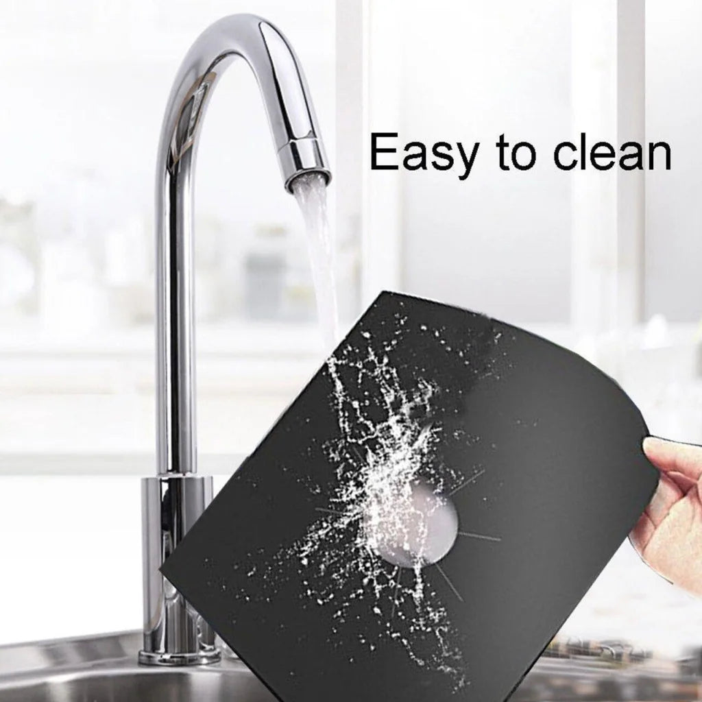 4 Pcs Reusable Stove Clean Mat Reusable Gas Oil Protector