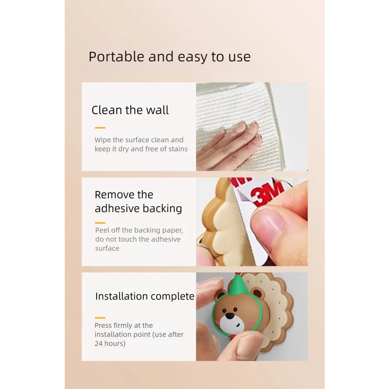 4 Pcs Yellow Adorable Bear Wall Protector - Multi-Use