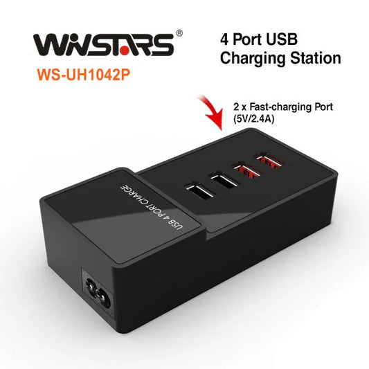 4-Port USB AC Charging Station (SAA Approved) - Includes 2