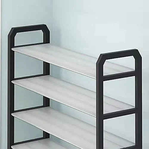 4 tier Shoe Rack Storage Organiser (White) - Furniture >