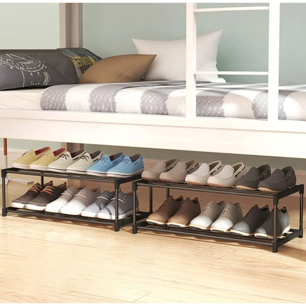 4-Tier Stainless Steel Shoe Rack Storage Organizer to Hold