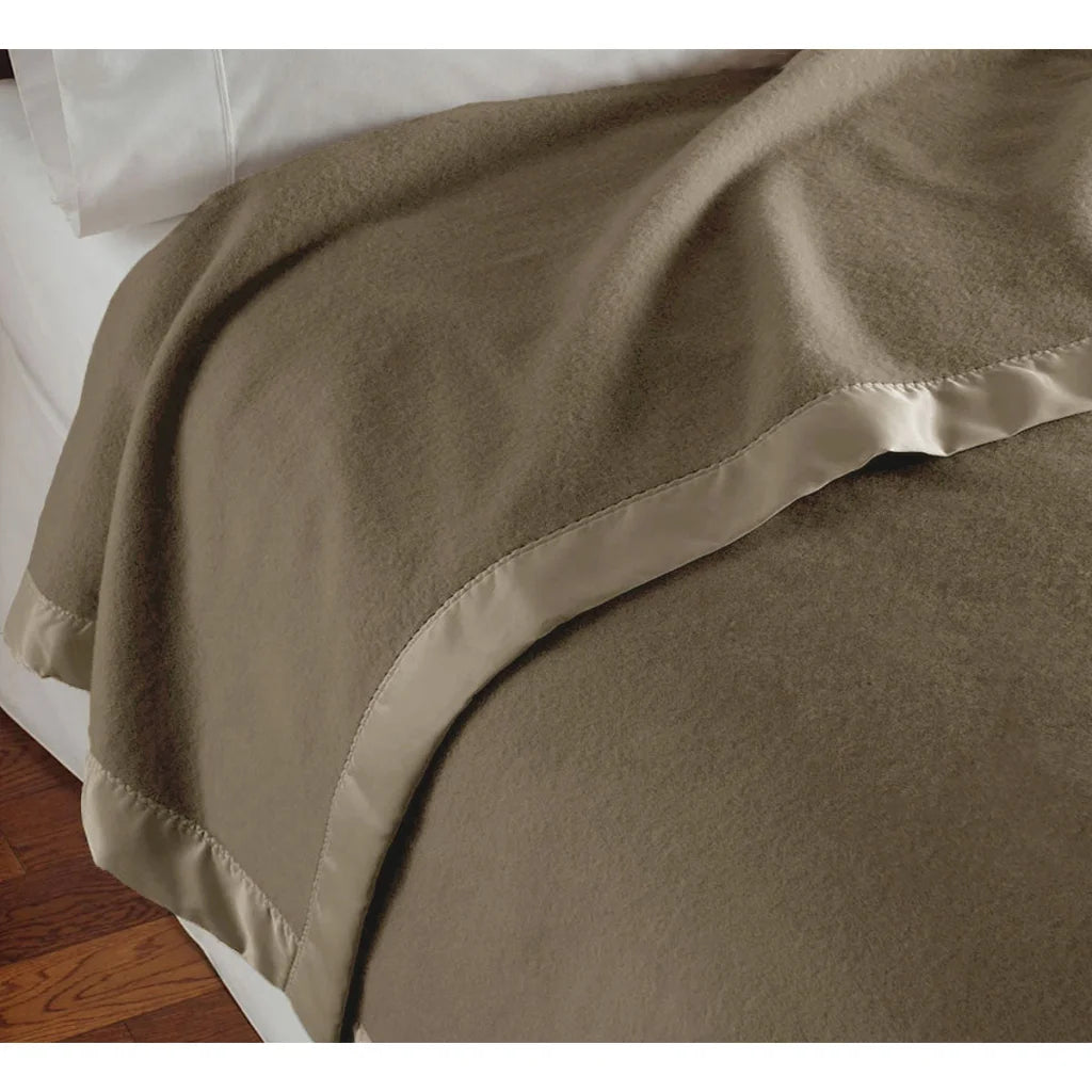 400GSM Luxury Wool Blanket Mocha Queen - Home & Garden >