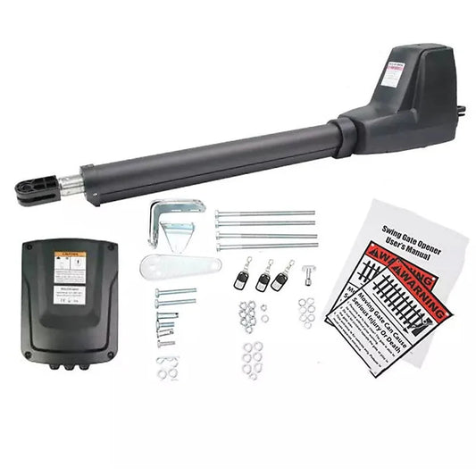 400KG Single Swing Auto Motor Remote Gate Opener - Home &