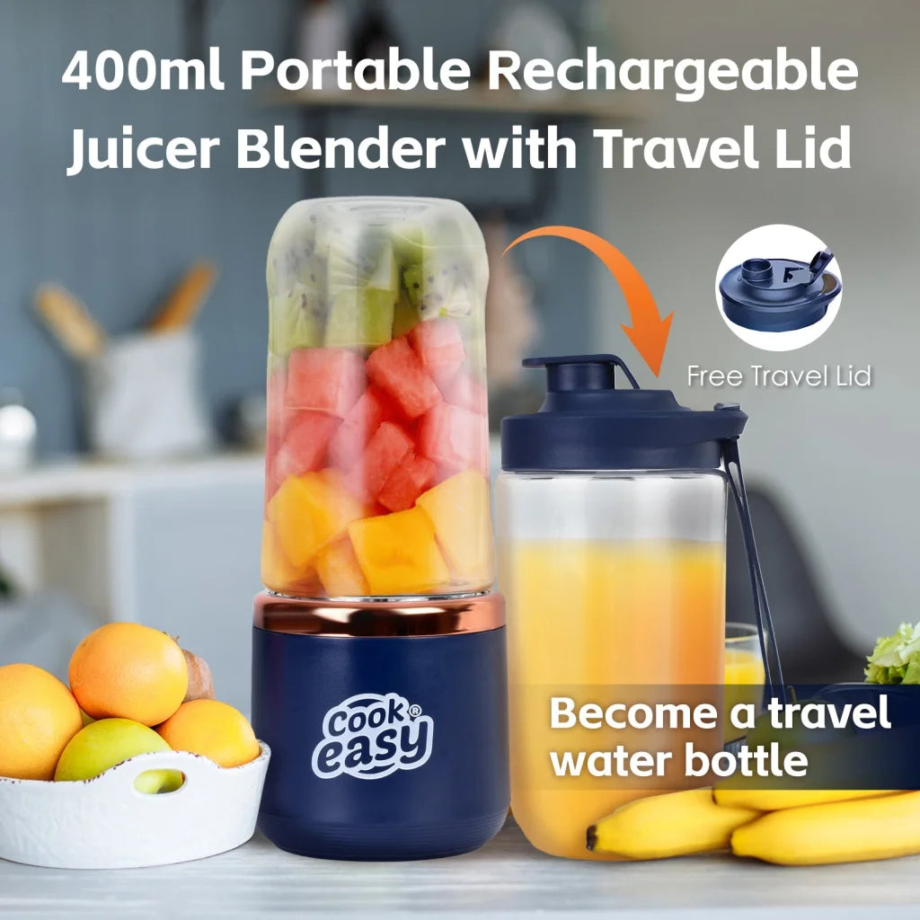 400ml USB-C Rechargeable Portable Juicer with Travel Lid –