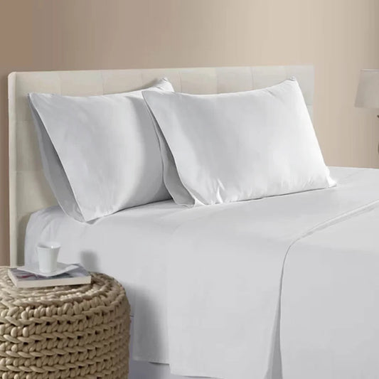 400TC Bamboo Cotton Sheet Set White Queen Artex