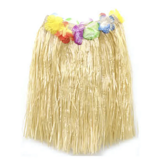 40cm hawaiian hula skirt with tabletop context and item shape