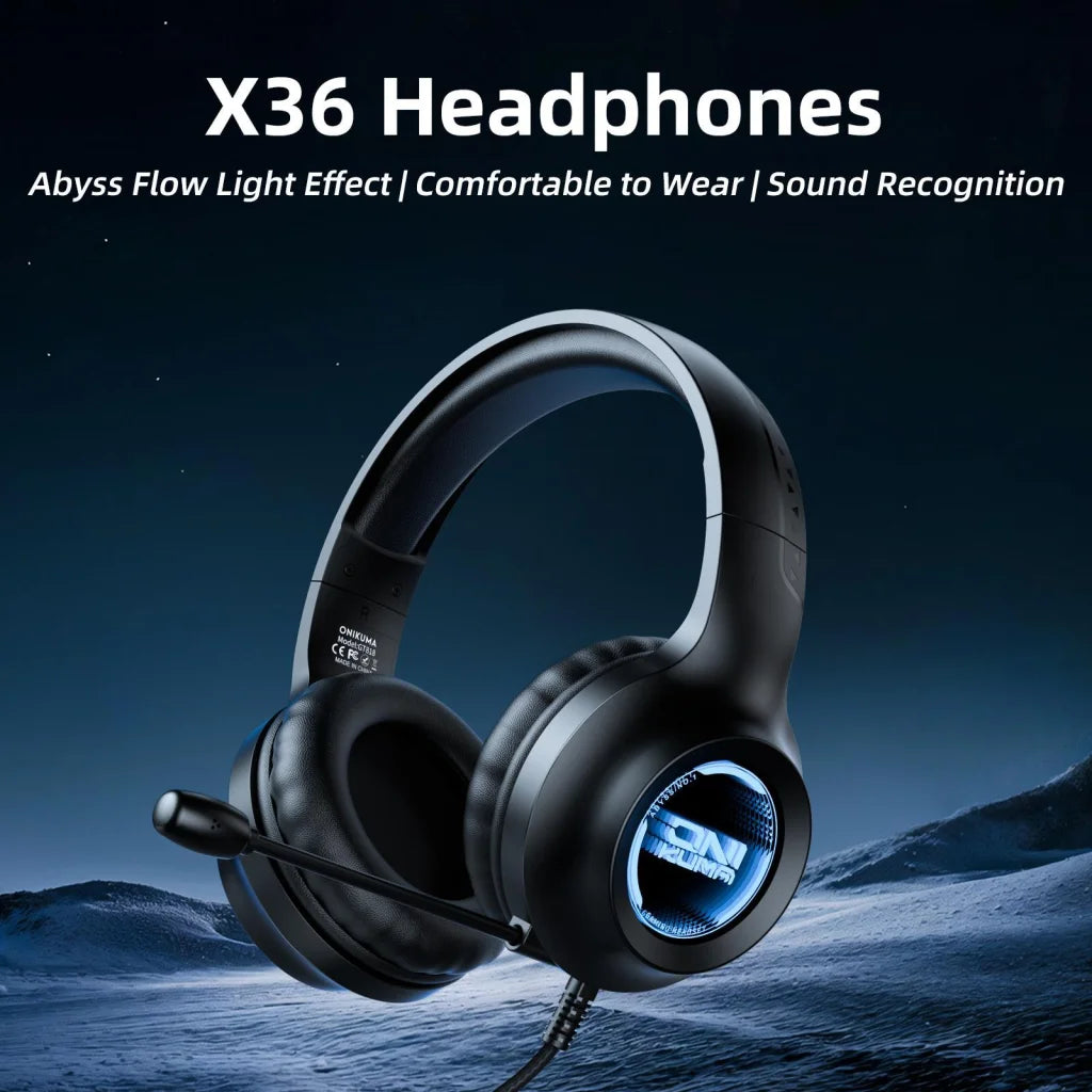 40Mm Custom Drive Game Headphones With Abyss Lamp Effect