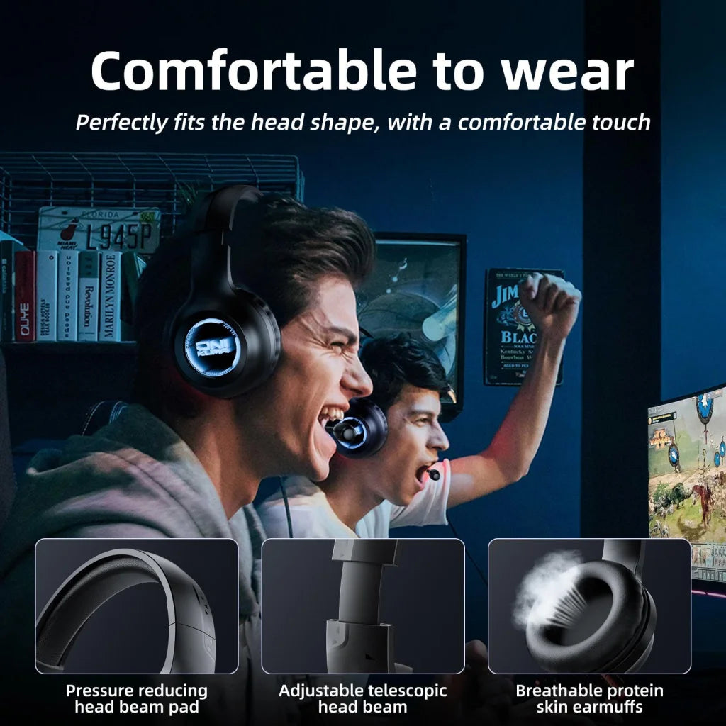 40Mm Custom Drive Game Headphones With Abyss Lamp Effect