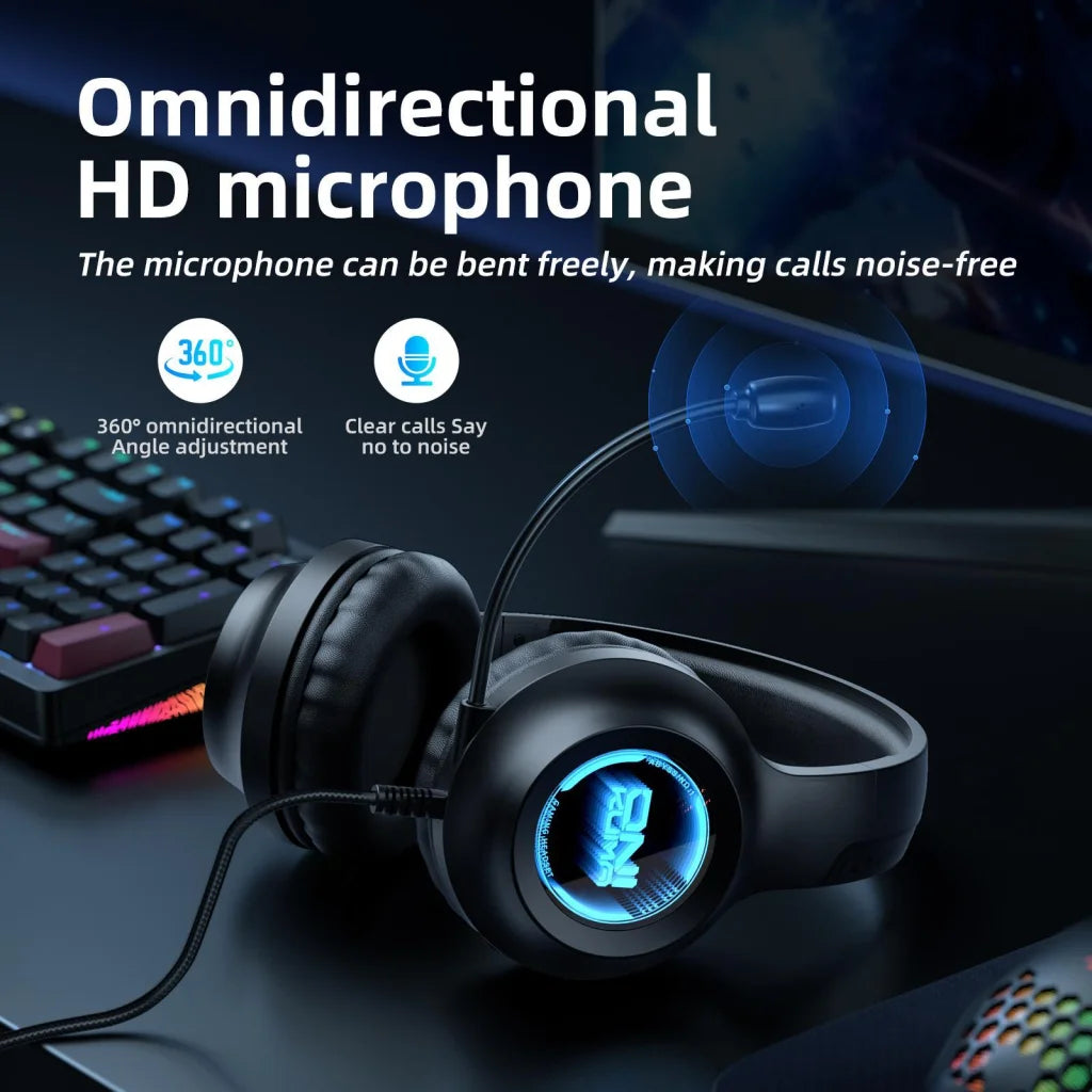 40Mm Custom Drive Game Headphones With Abyss Lamp Effect