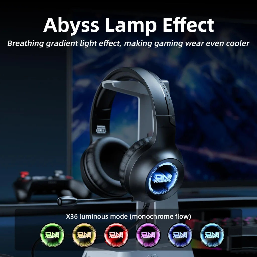 40Mm Custom Drive Game Headphones With Abyss Lamp Effect