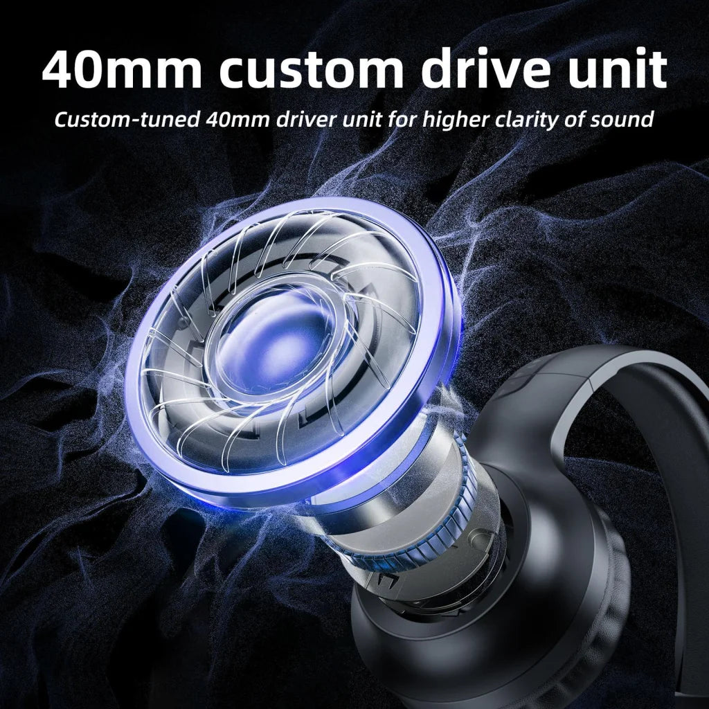40Mm Custom Drive Game Headphones With Abyss Lamp Effect