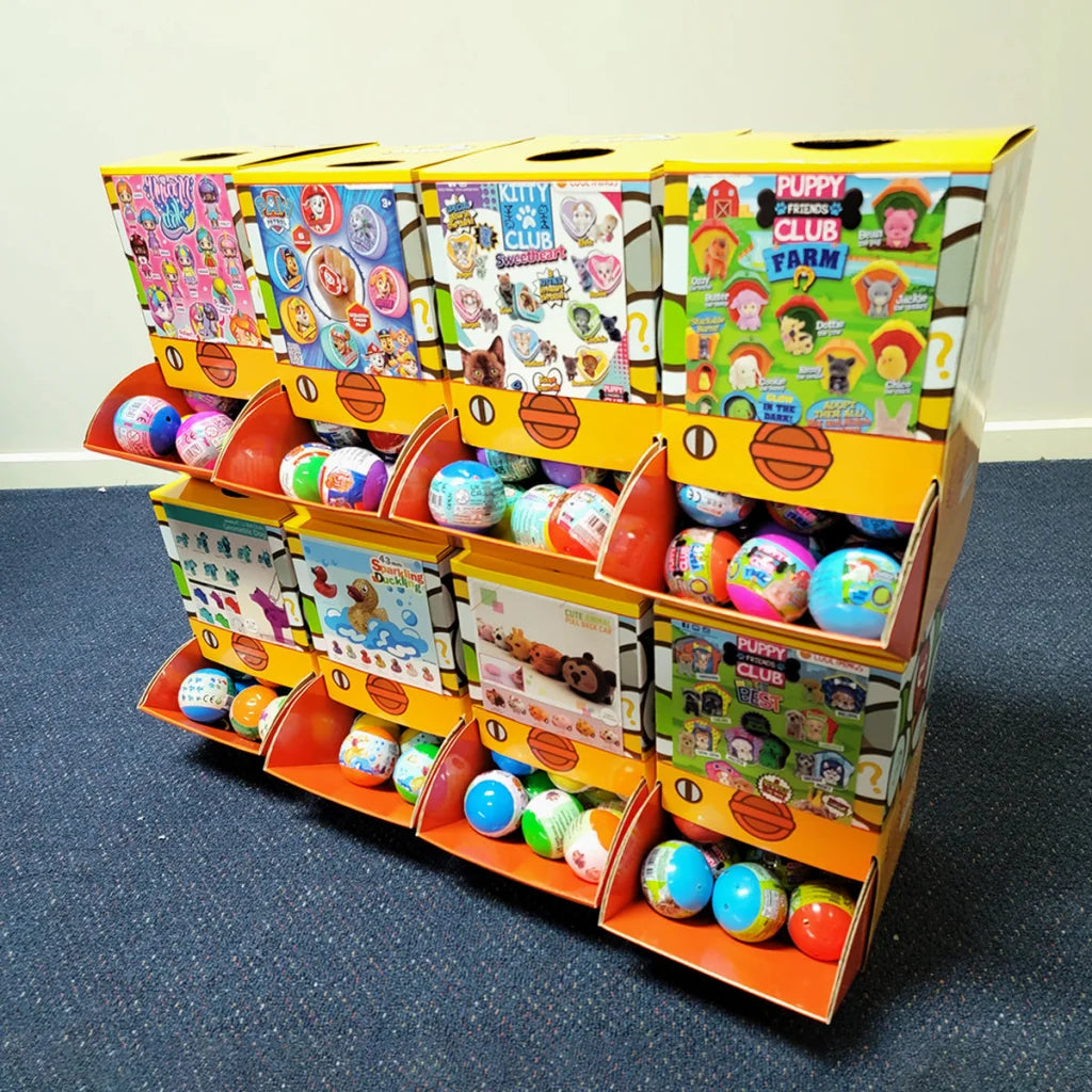 40X Geometric Translucent Dog Toy Capsules 50mm Collectible