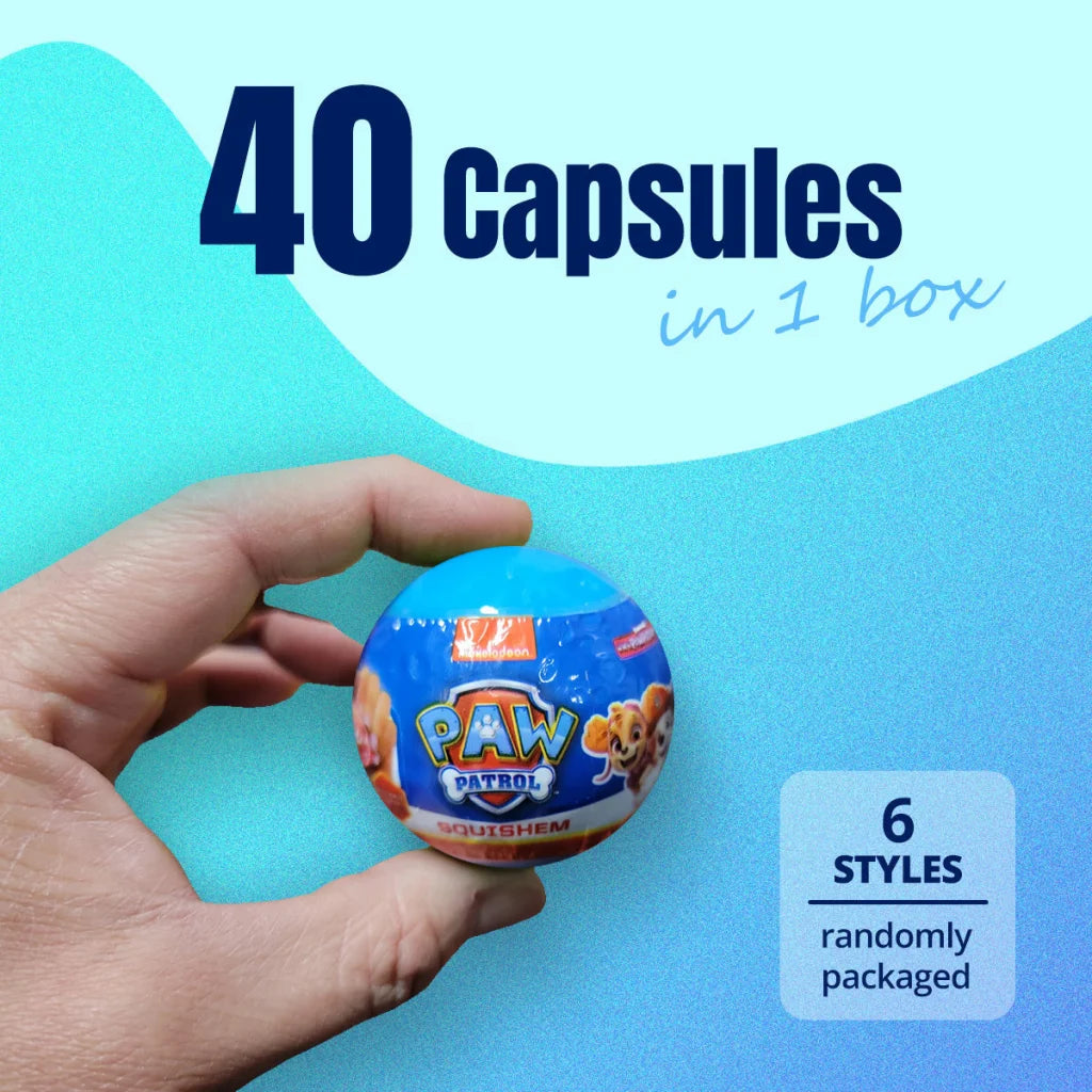 40X Kenisy Paw Patrol Squishy Toy Capsules 50mm Collectible