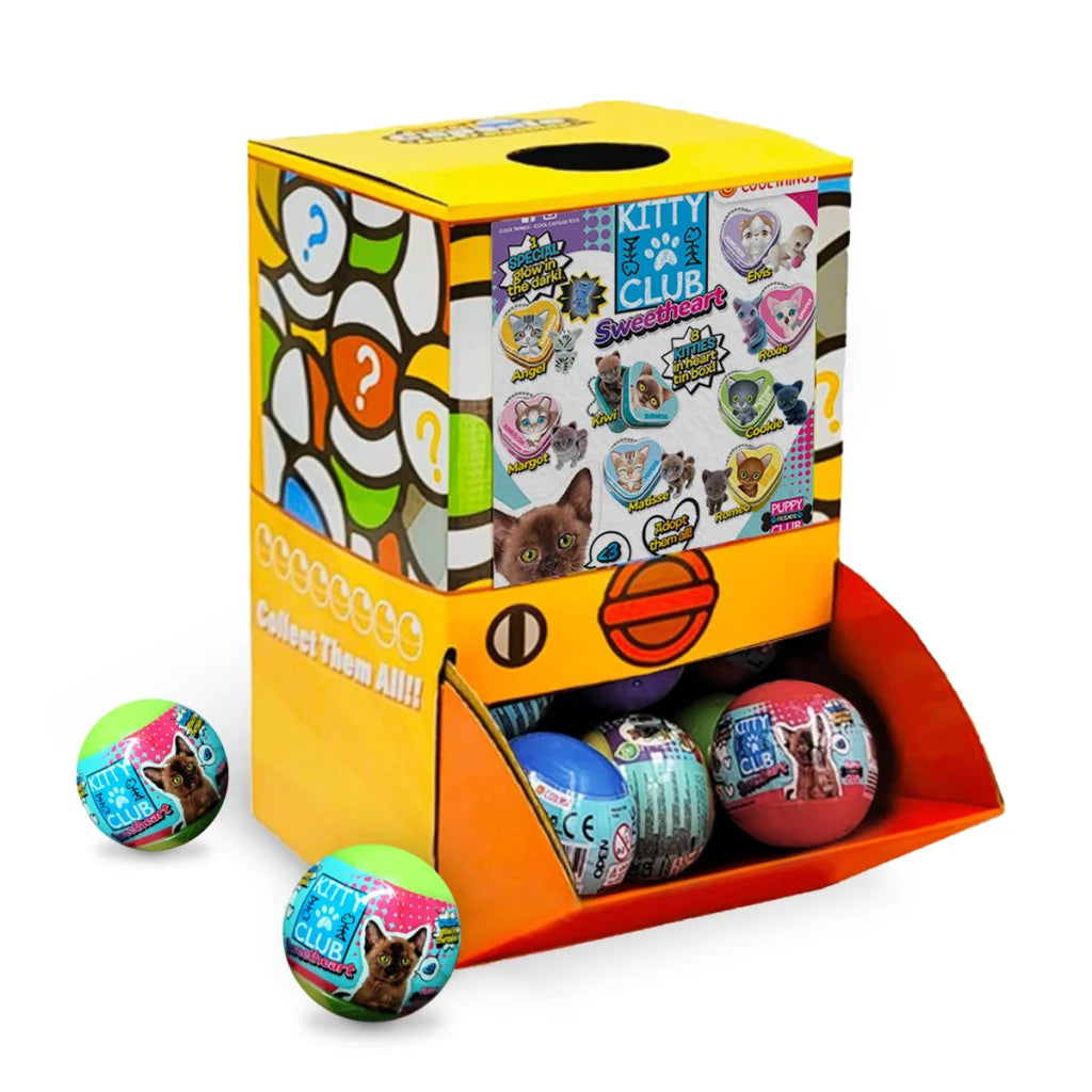 40X Kitty Club Sweet Heart Cat Toy Capsules 50mm