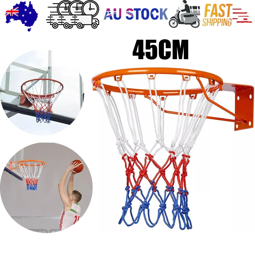 45CM Basketball Ring Hoop Net Wall Mounted Outdoor Hanging