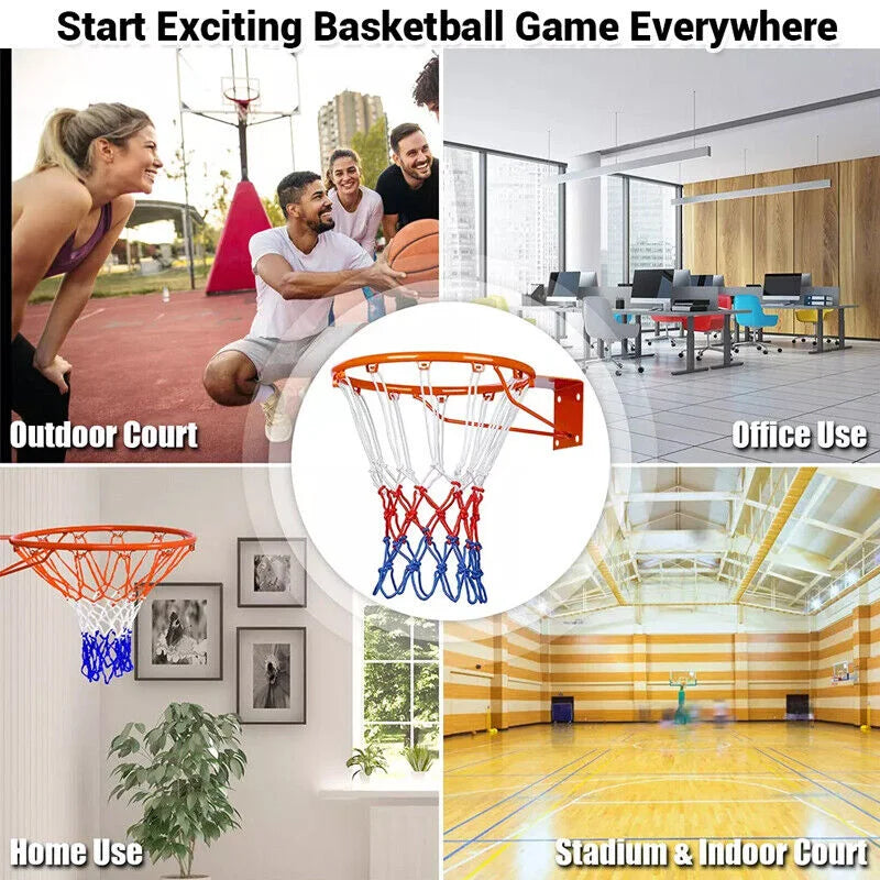 45CM Basketball Ring Hoop Net Wall Mounted Outdoor Hanging