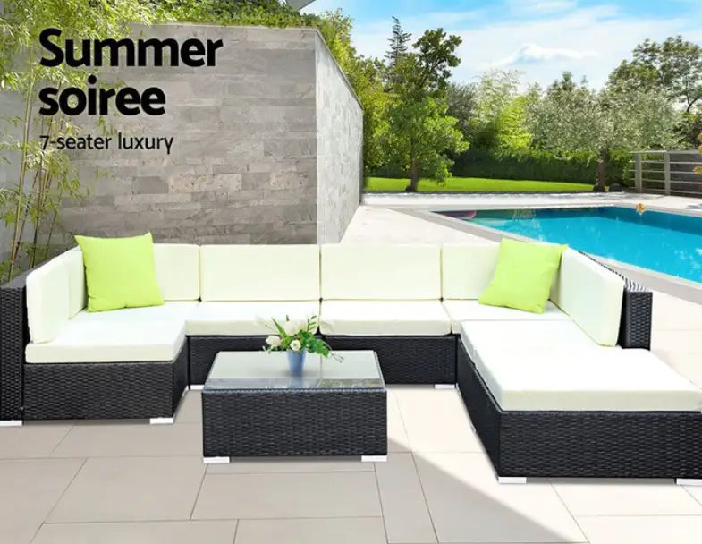 Transform Your Outdoor Space with a Stylish Wicker Sofa Set