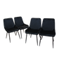 Dining Chairs x 4 Padded Seat Soft Velvet