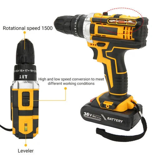 48V Cordless Brushless Heavy Duty Drill Impact Driver Kit