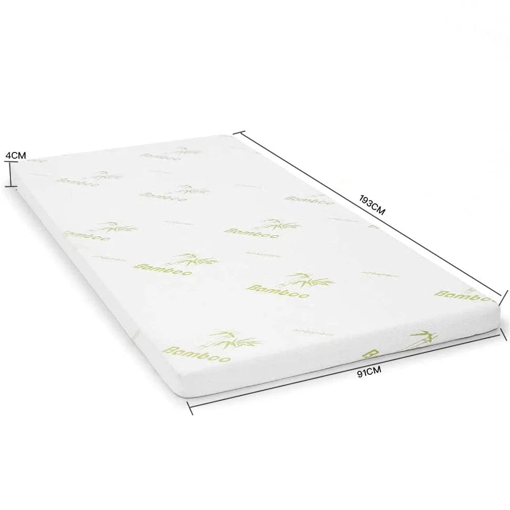 4cm Memory Foam Mattress Protector with Bamboo Cover