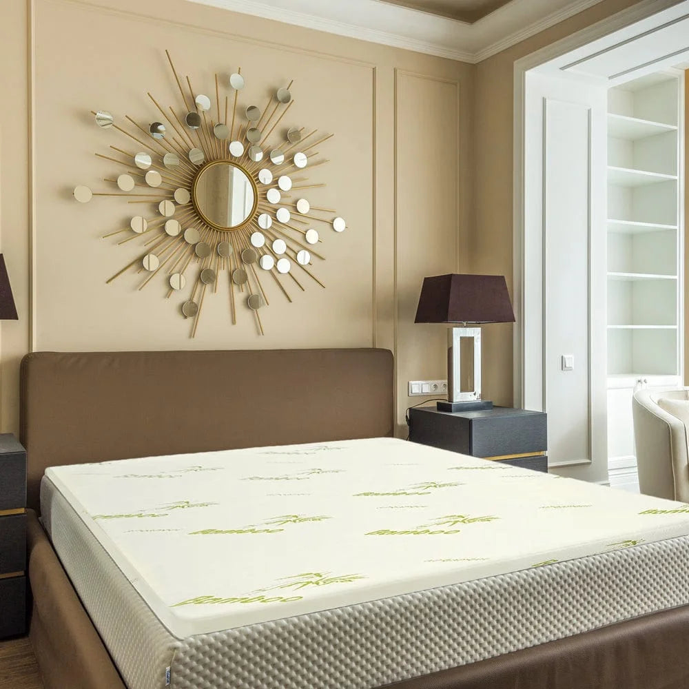 Foam 4cm mattress topper with foam layer and stitched cover