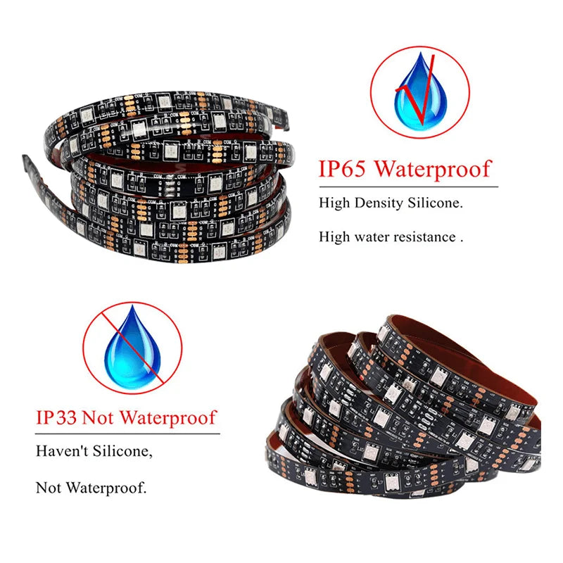 4M RGB LED Strip Lights IP65 Waterproof 5050 300LEDs 12V