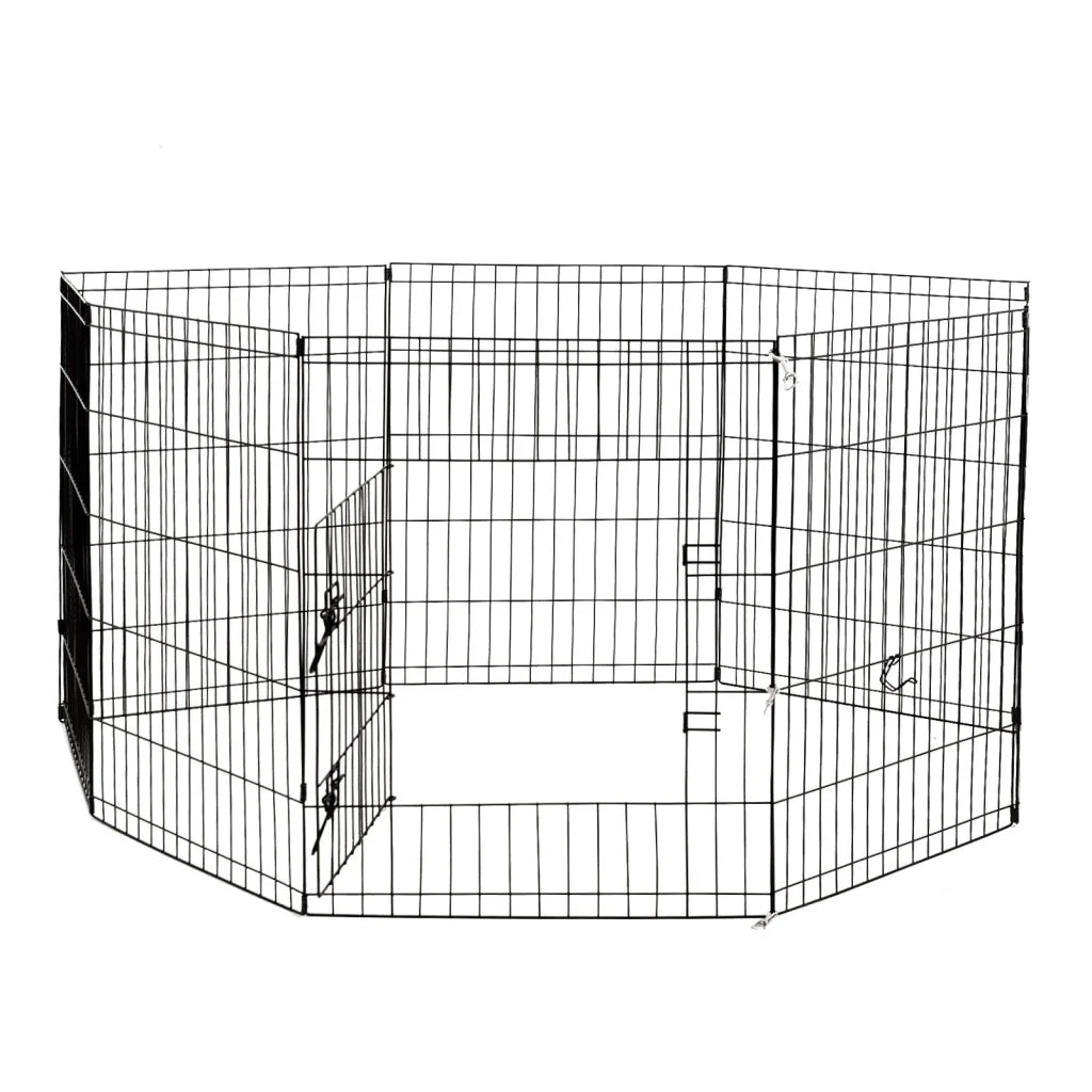 Black playpen puppy exercise with clean finish and fitted components