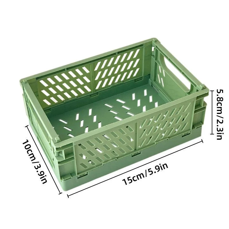 4PCS Collapsible Plastic Storage Box Desktop Organizer