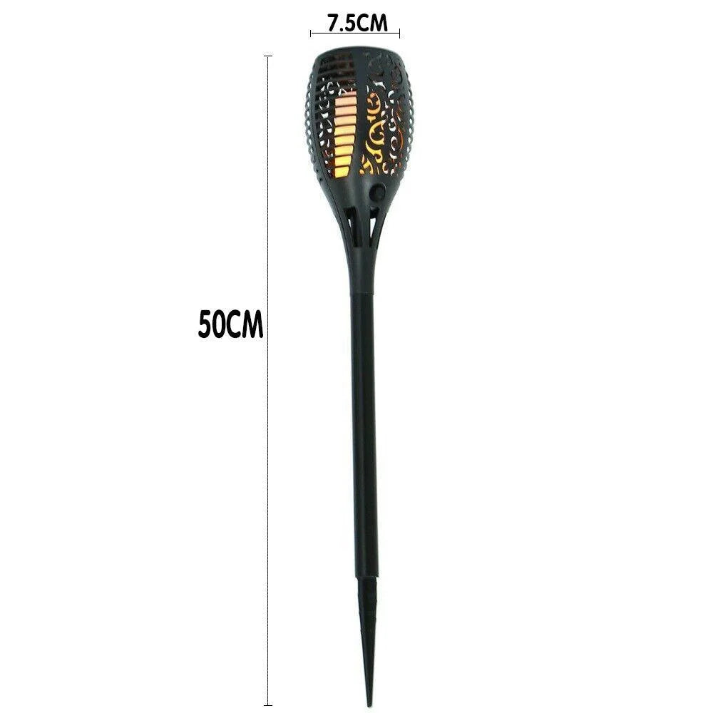 4pcs LED Solar Flickering Flame Torch Lights Outdoor Garden