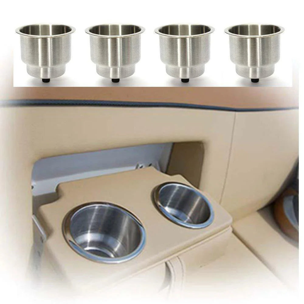 4PCS Stainless Steel Drink Cup Holder Insert for Boat Car