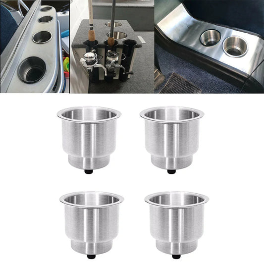 4PCS Stainless Steel Drink Cup Holder Insert for Boat Car