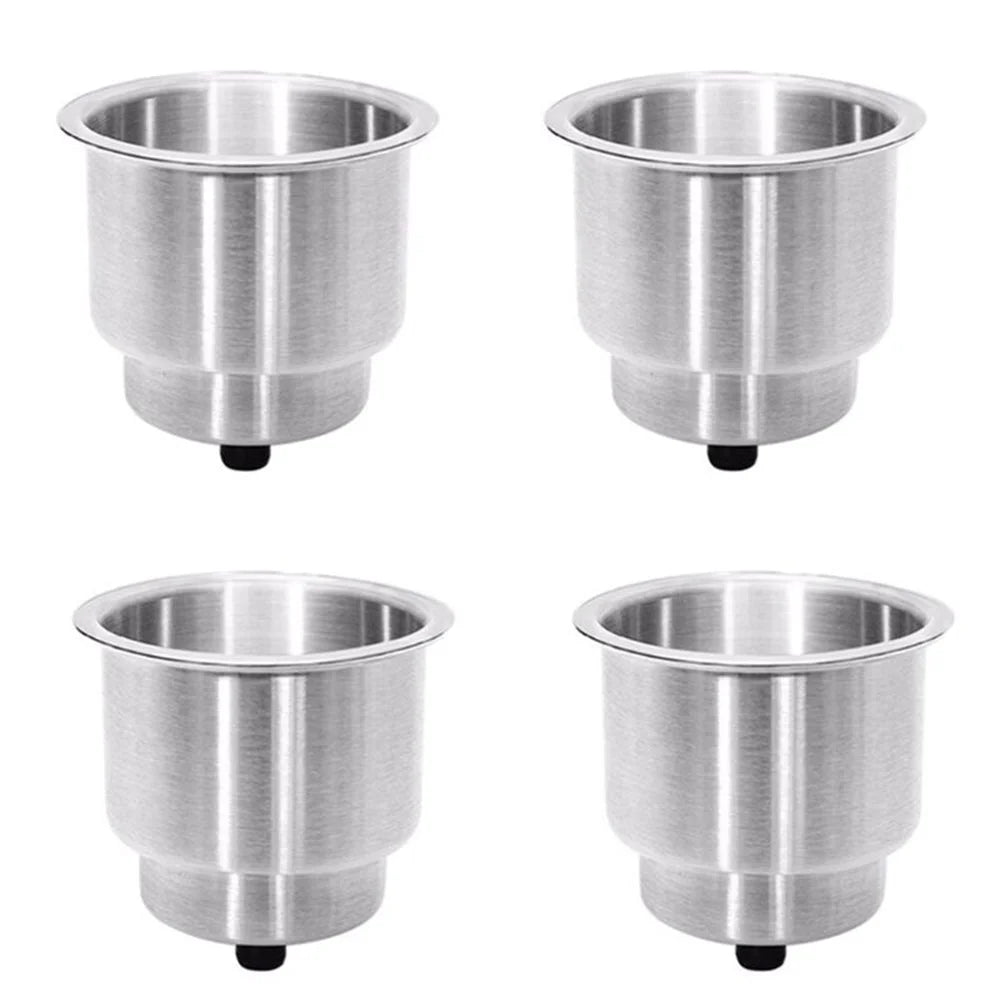 4PCS Stainless Steel Drink Cup Holder Insert for Boat Car